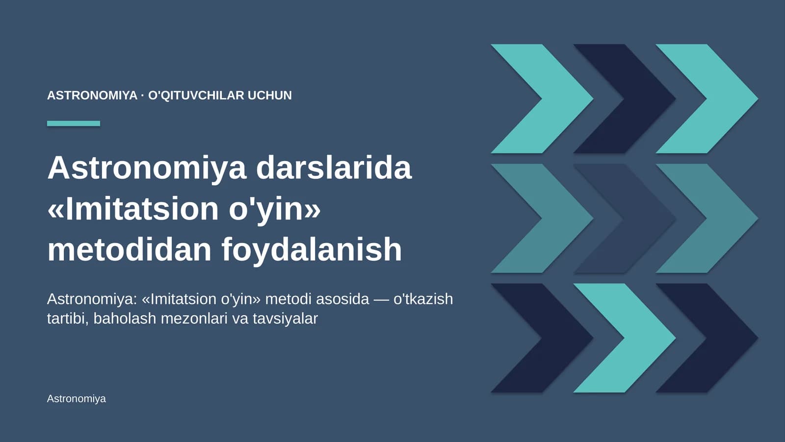 astronomiya darslarida imitatsion o'yin metodidan foydalanish 9905
