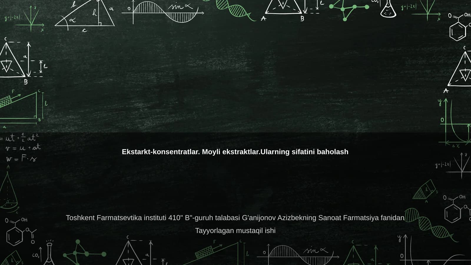 Ekstarkt-konsentratlar. Moyli ekstraktlar.Ularning sifatini baholash