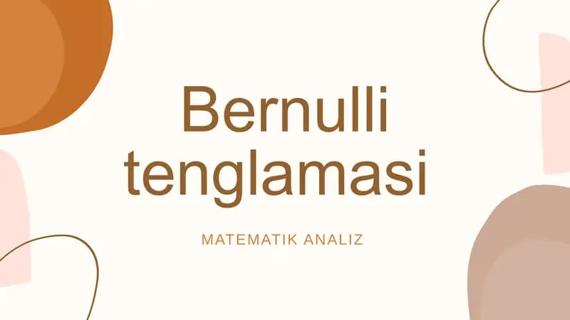 Bernulli tenglamasi