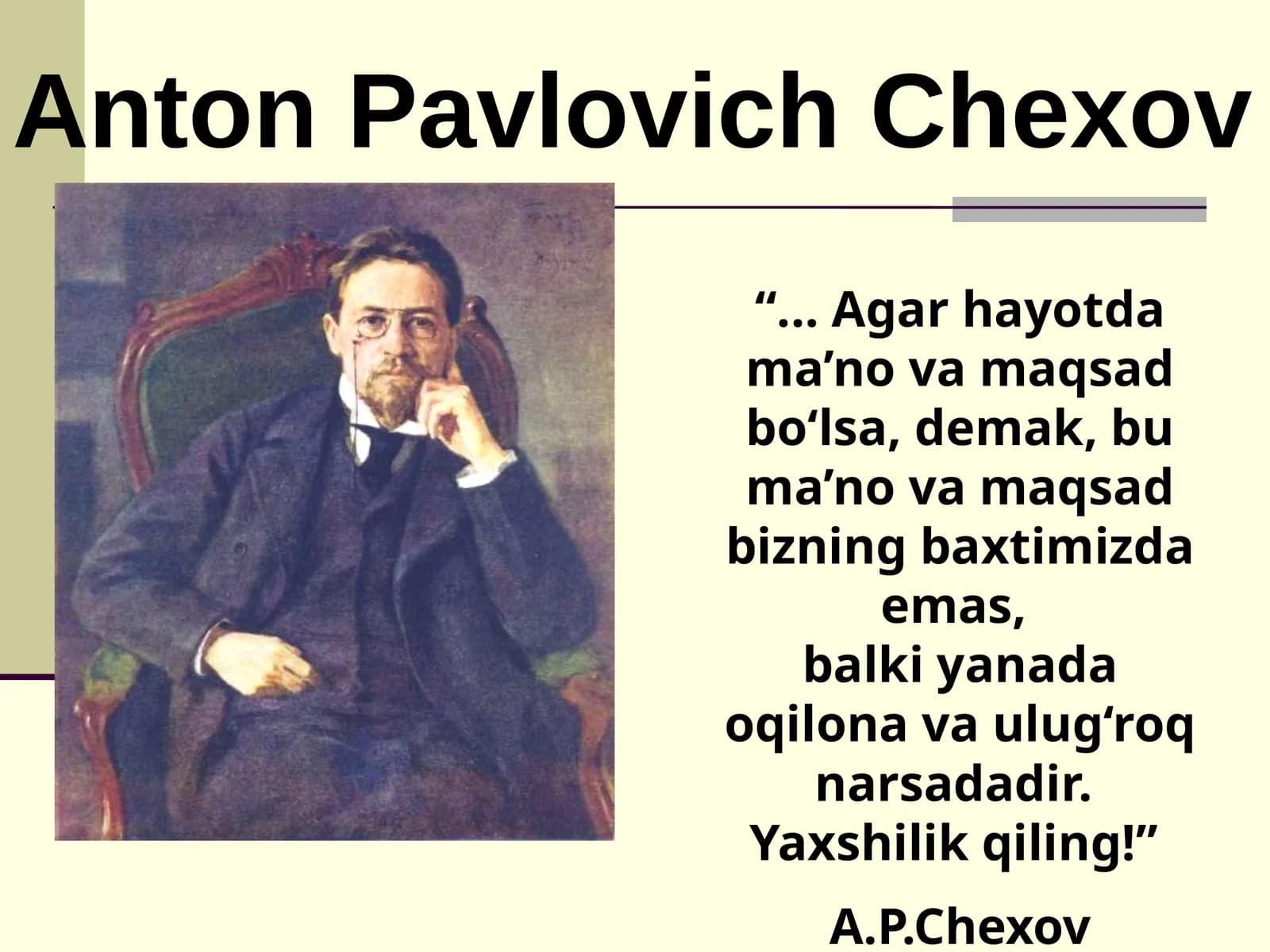 A.P.Chexovning otasi Pavel Egorovich Chexov