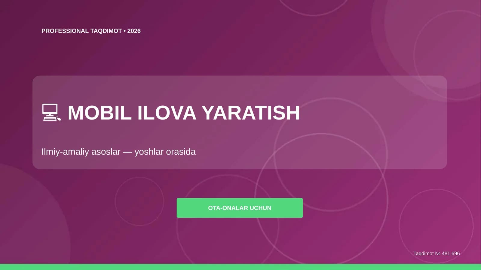 MOBIL ILOVA YARATISH