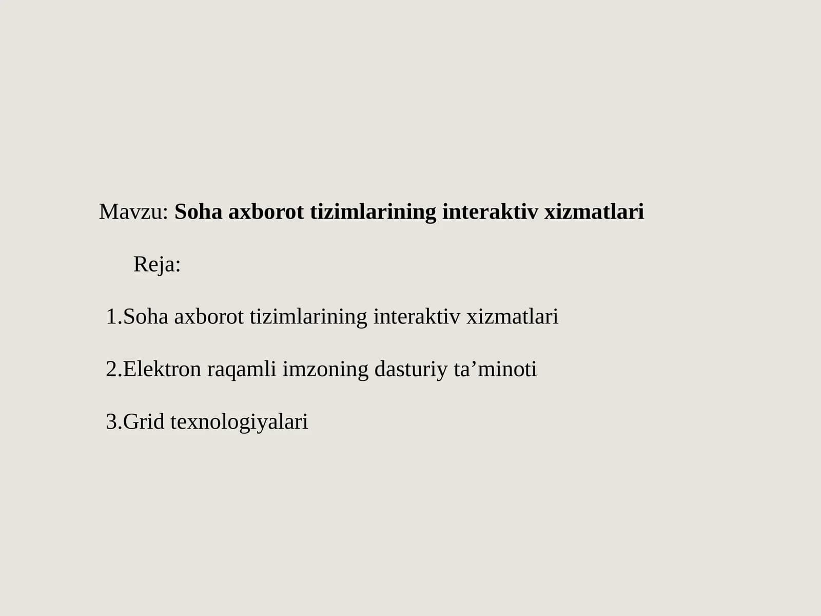 Sohaxborot tizimlarining interaktiv xizmatlari