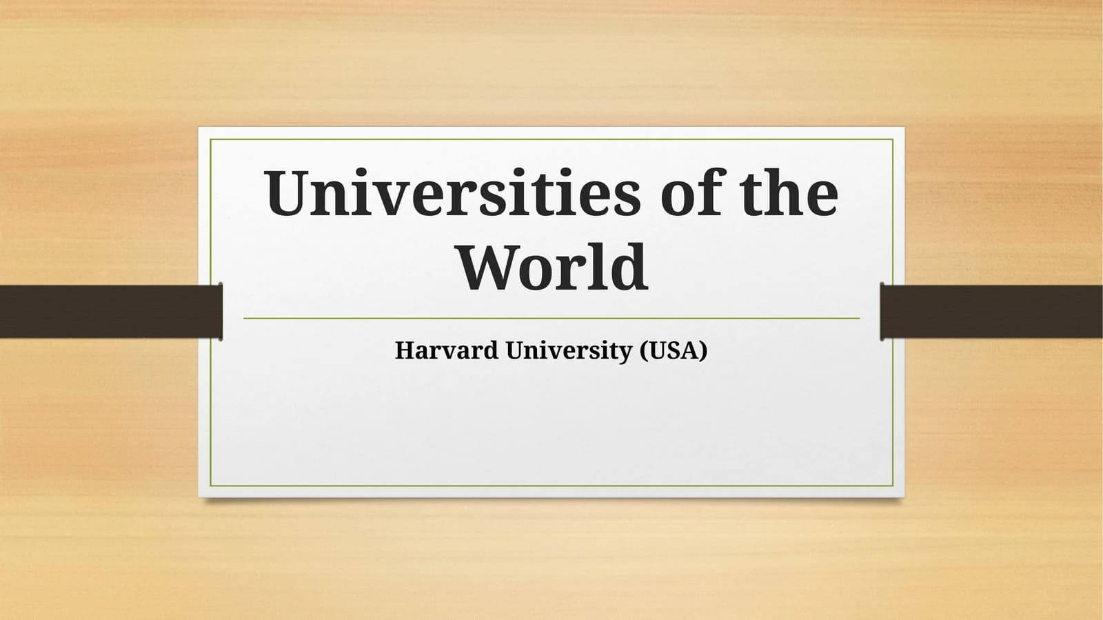 Universities of the World