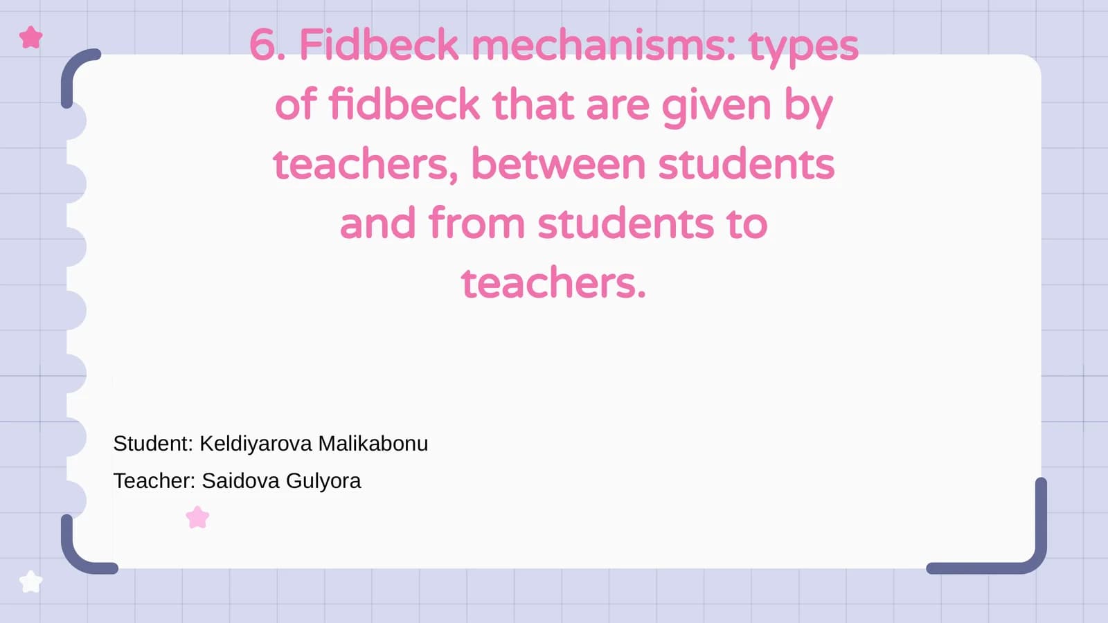 Fidbek mexanizmlari