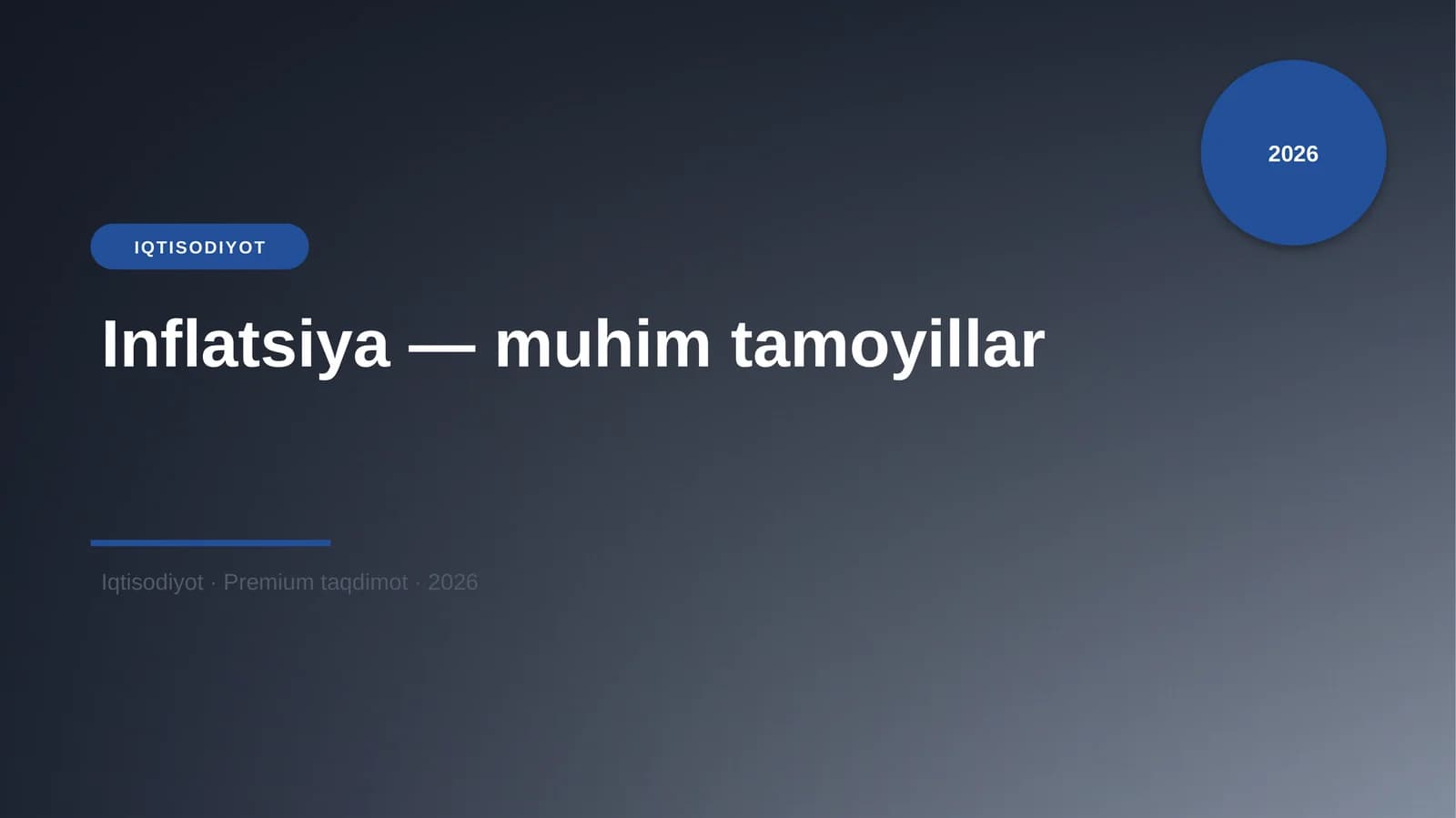 Inflatsiya — muhim tamoyillar