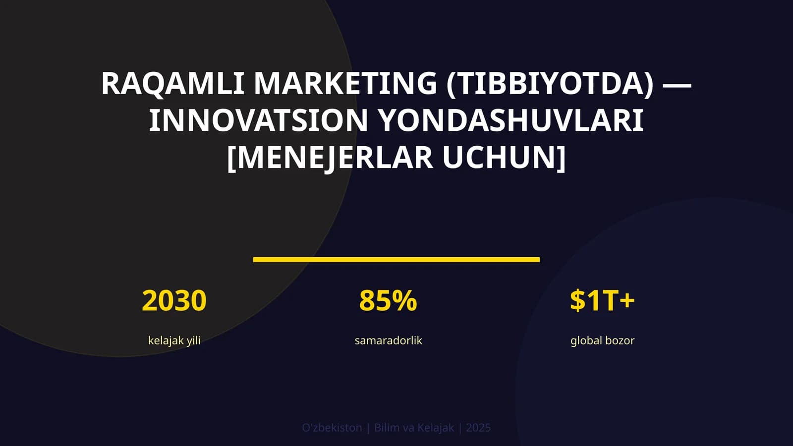 Raqamli marketing (tibbiyotda) — innovatsion yondashuvlari [menejerlar uchun]