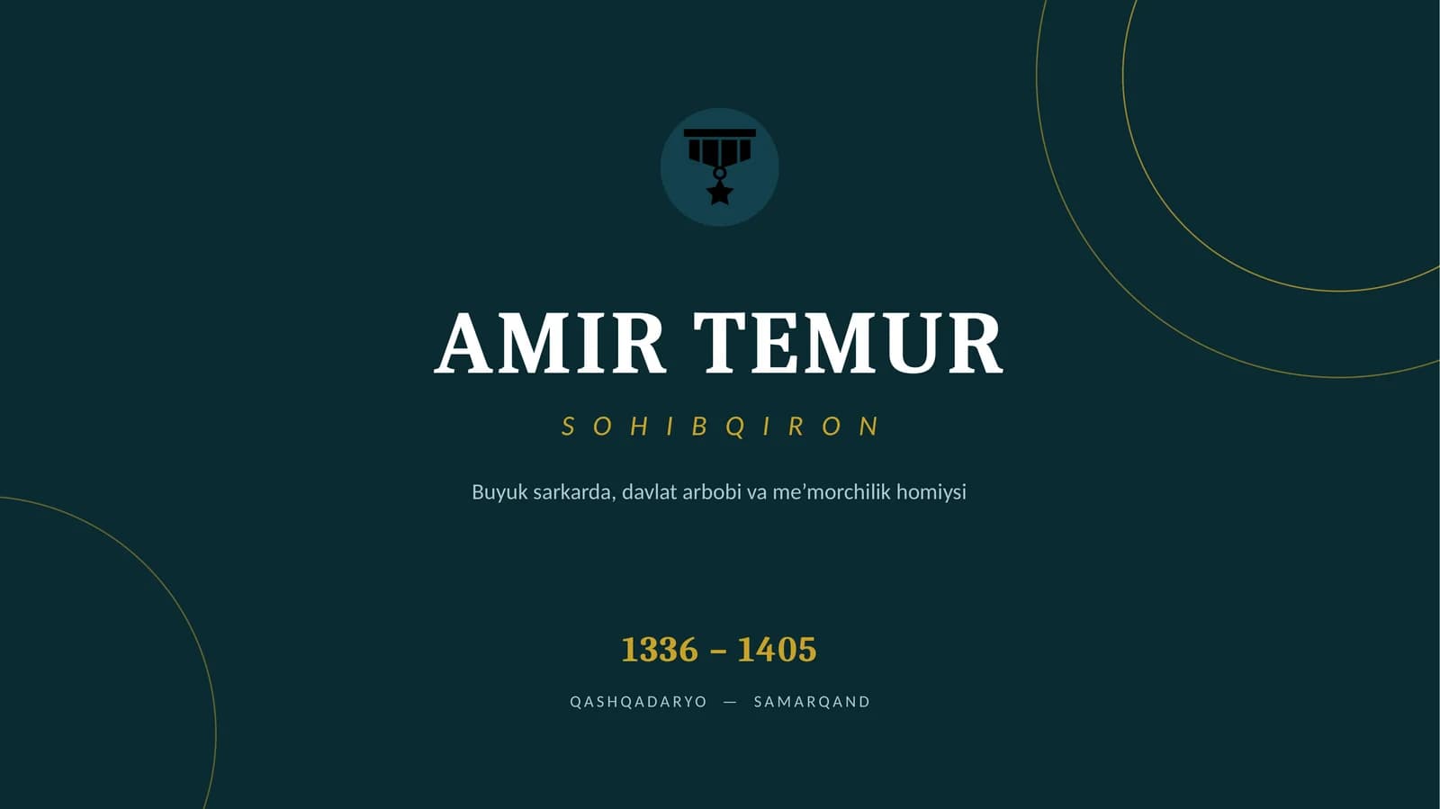 Amir Temur – Sohibqiron, buyuk sarkarda va davlat arbobi