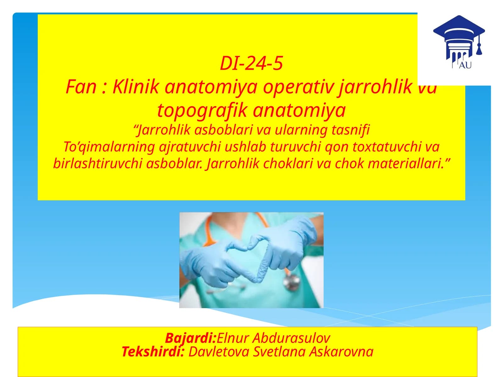 Jarrohlik asboblarining tibbiy qoidalari