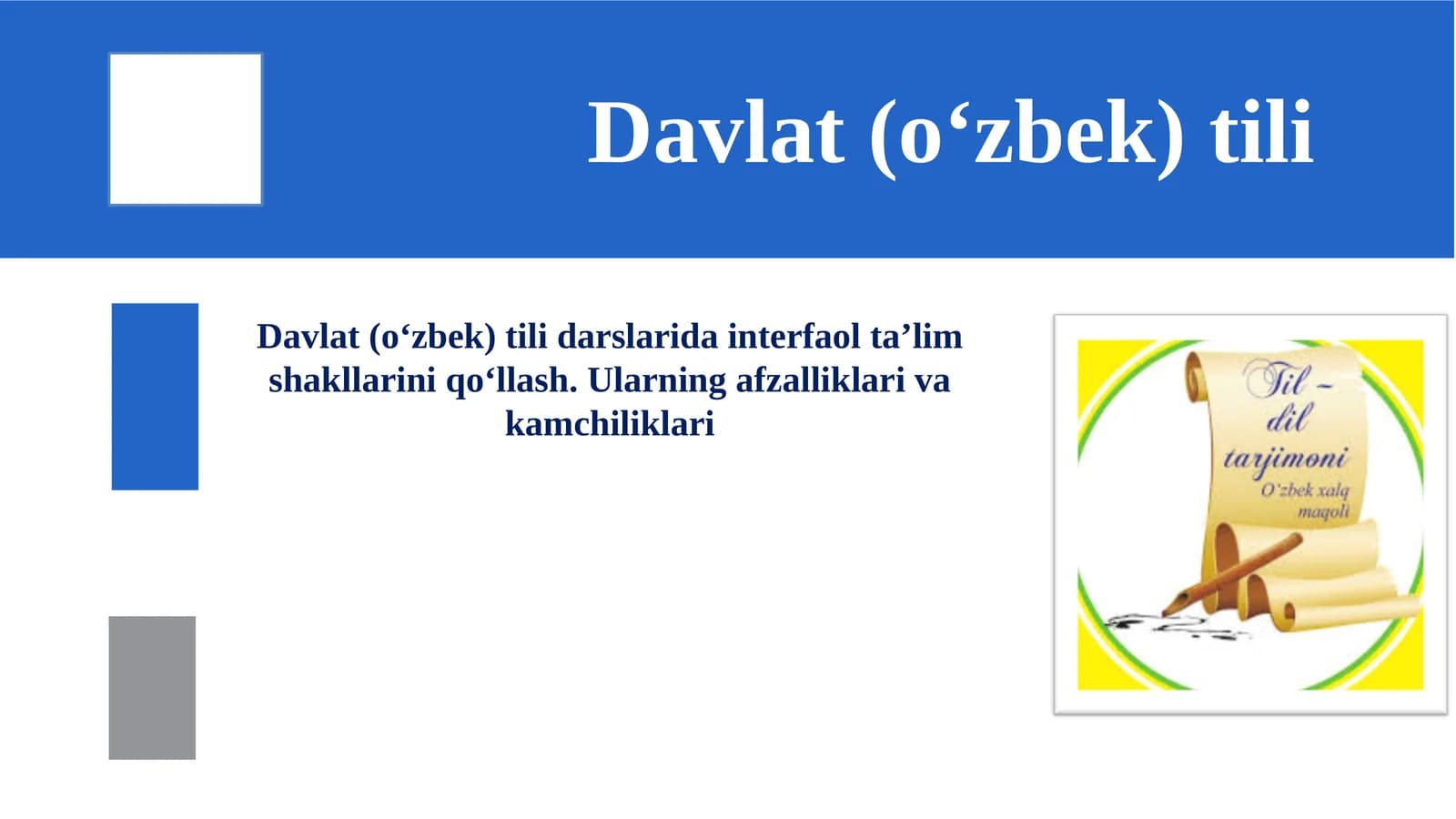 Davlat (o‘zbek) tili