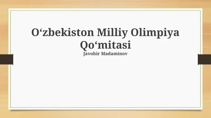 O'zbekiston Milliy Olimpiya Qo'mitasi
