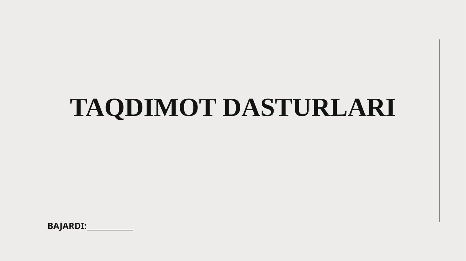 Taqdimot Dasturlari