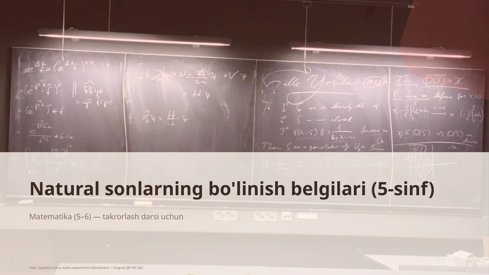 Natural sonlarning bo'linish belgilari (5-sinf)