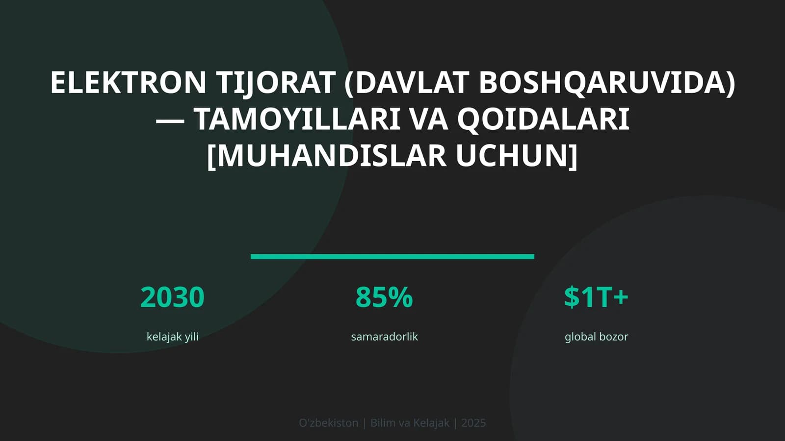 Elektron tijorat (davlat boshqaruvida) — tamoyillari va qoidalari [muhandislar uchun]