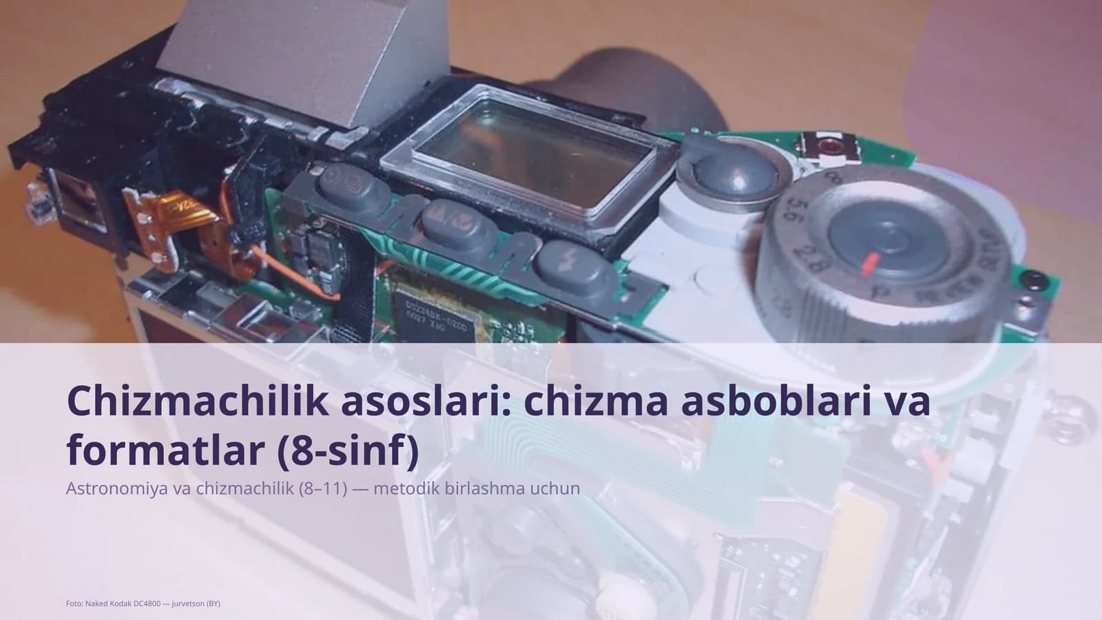 Chizmachilik asoslari: chizma asboblari va formatlar (8-sinf)