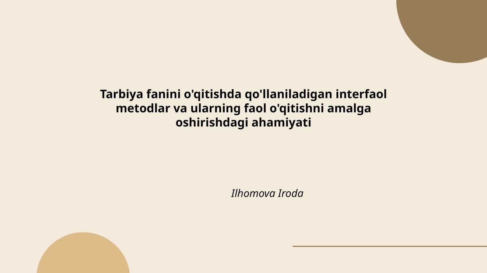 Klaster tizimi orqali ta'lim
