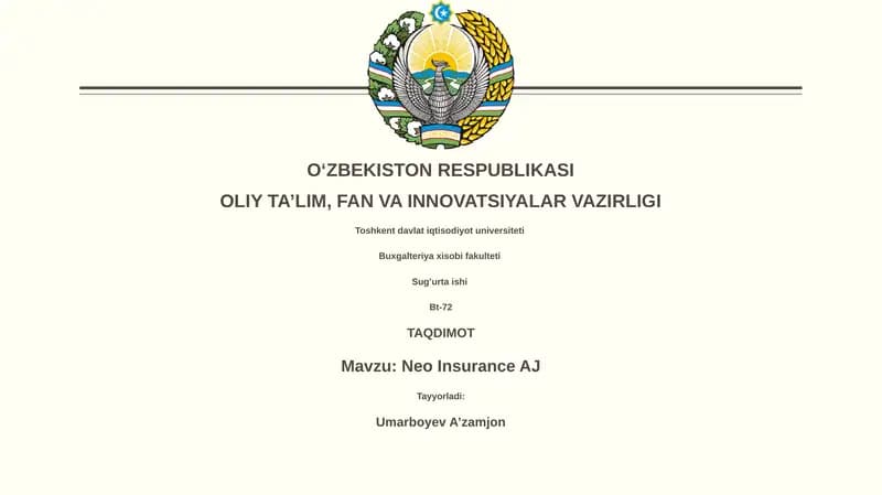 Neo sug'urta: Umumiy ko'rinish va rivojlanish
