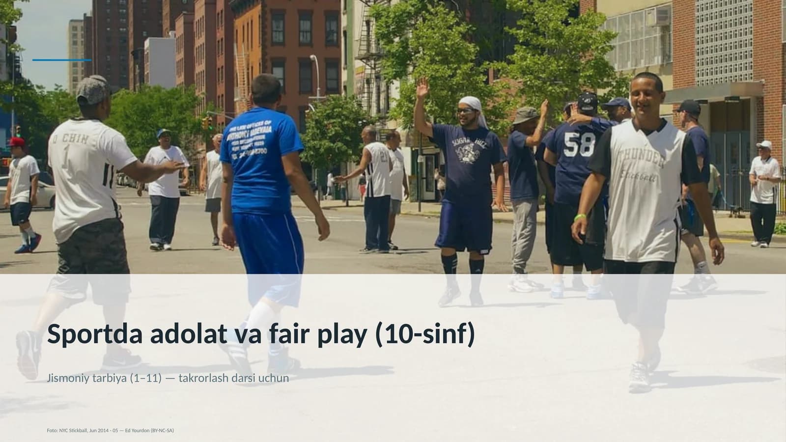 Sportda adolat va fair play (10-sinf)