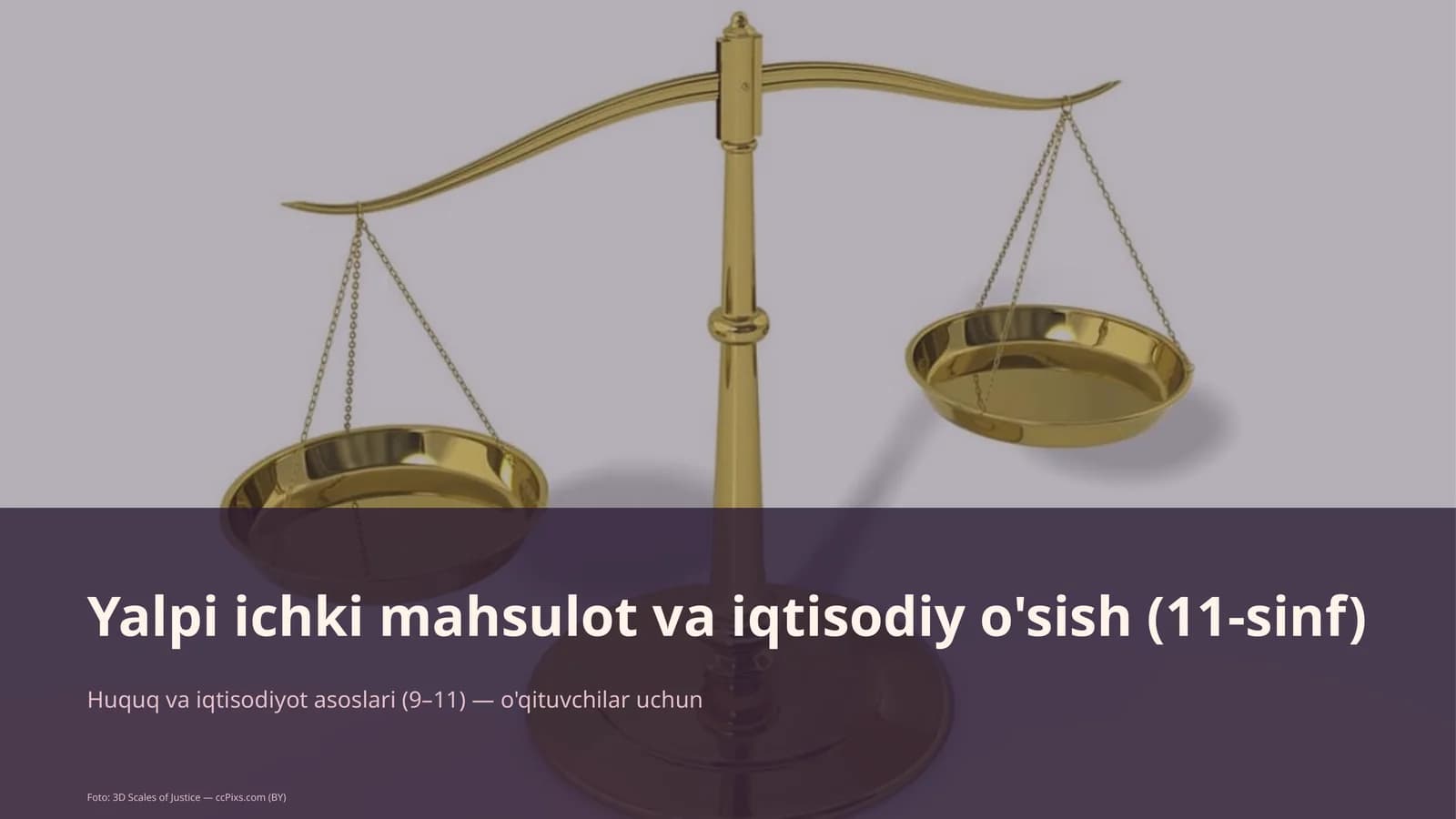 Huquq va iqtisodiyot asoslari (9– 11) — o'qituvchilar uchun