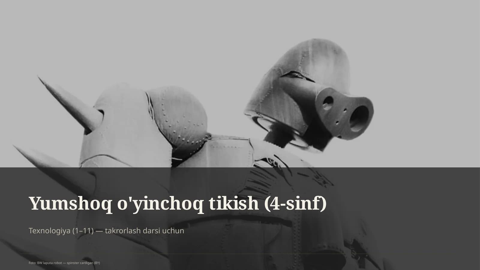Yumshoq o'yinchoq tikish (4-sinf)