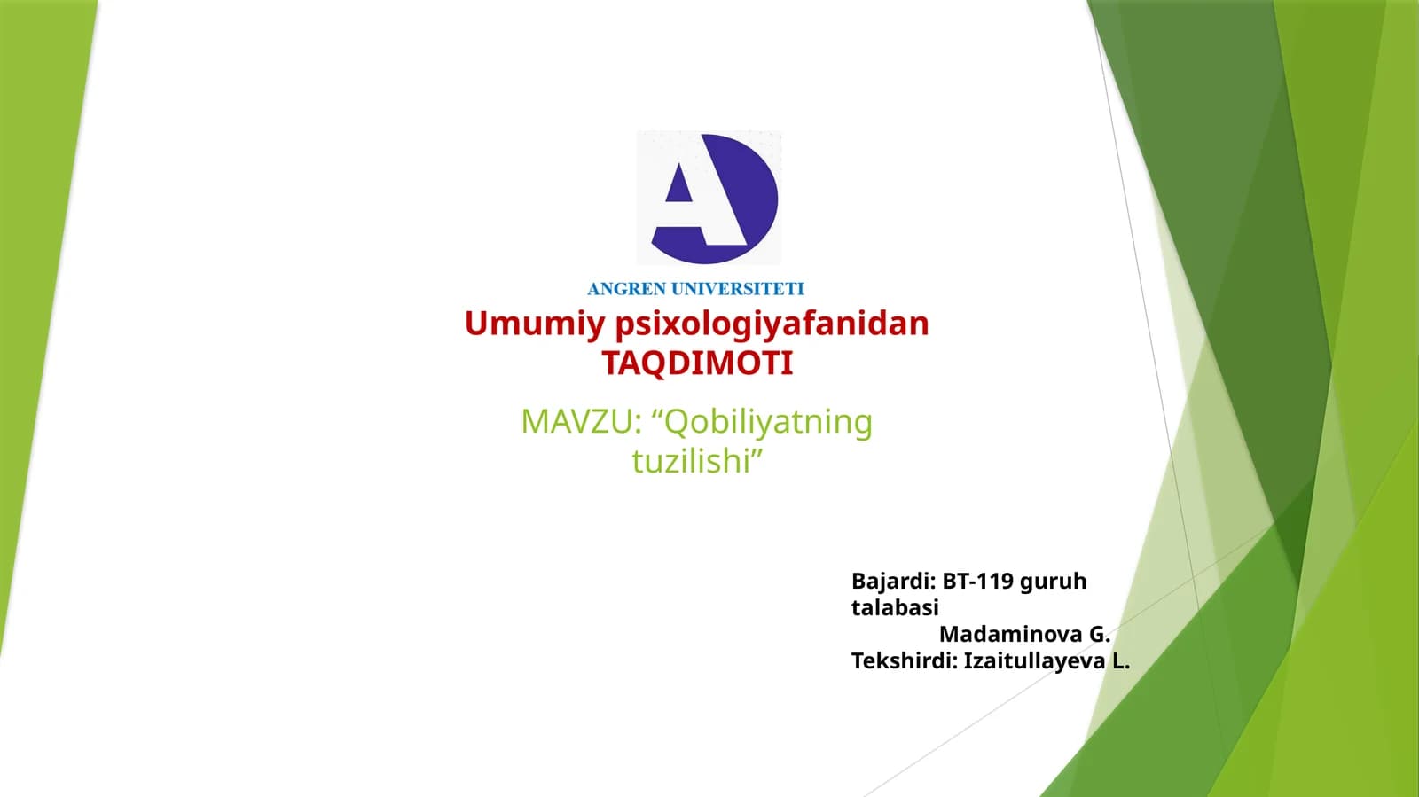 Qobiliyatning tuzilishi