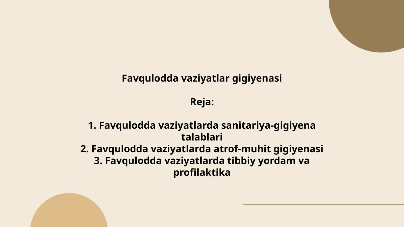 Favqulodda vaziyatlar gigiyenasi