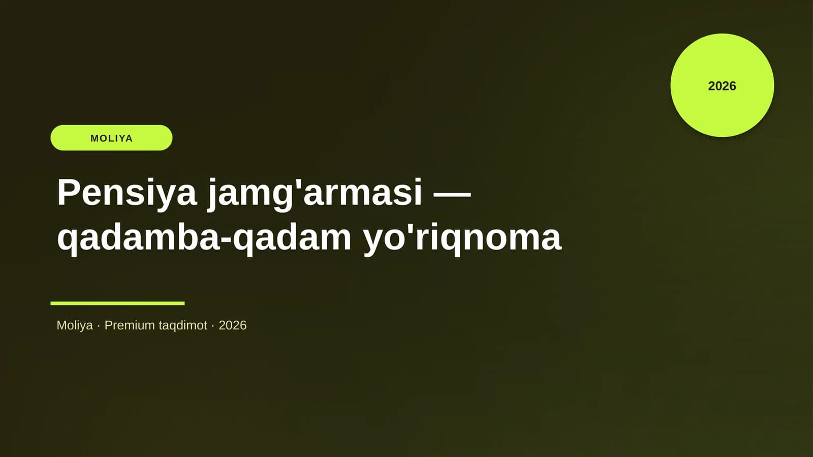 Pensiya jamg'armasi — qadamba-qadam yo'riqnoma