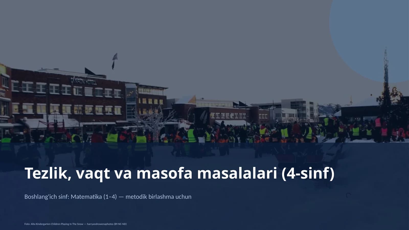 Tezlik, vaqt va masofa masalalari (4-sinf)