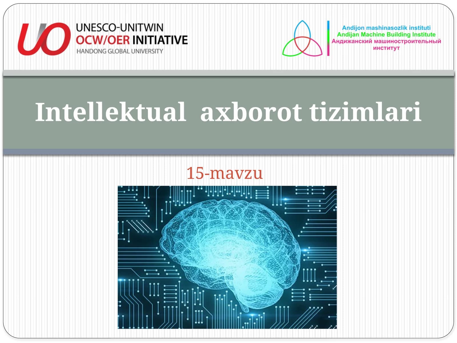 Teknika sohasida intellektual axborot tizimlari