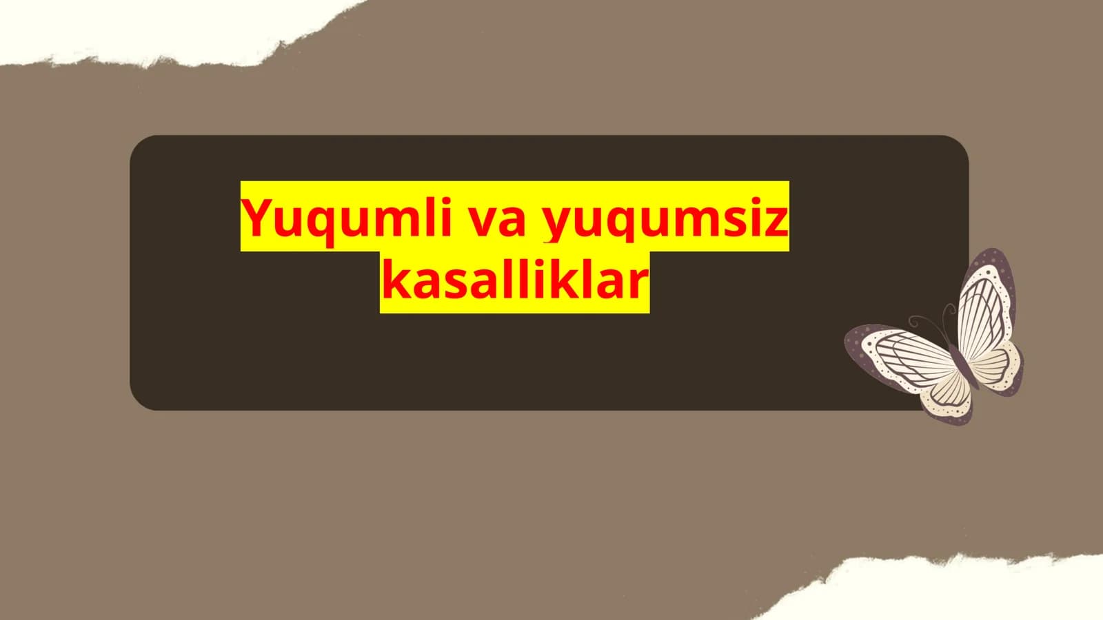 Yuqumli va yuqumsiz kasalliklar