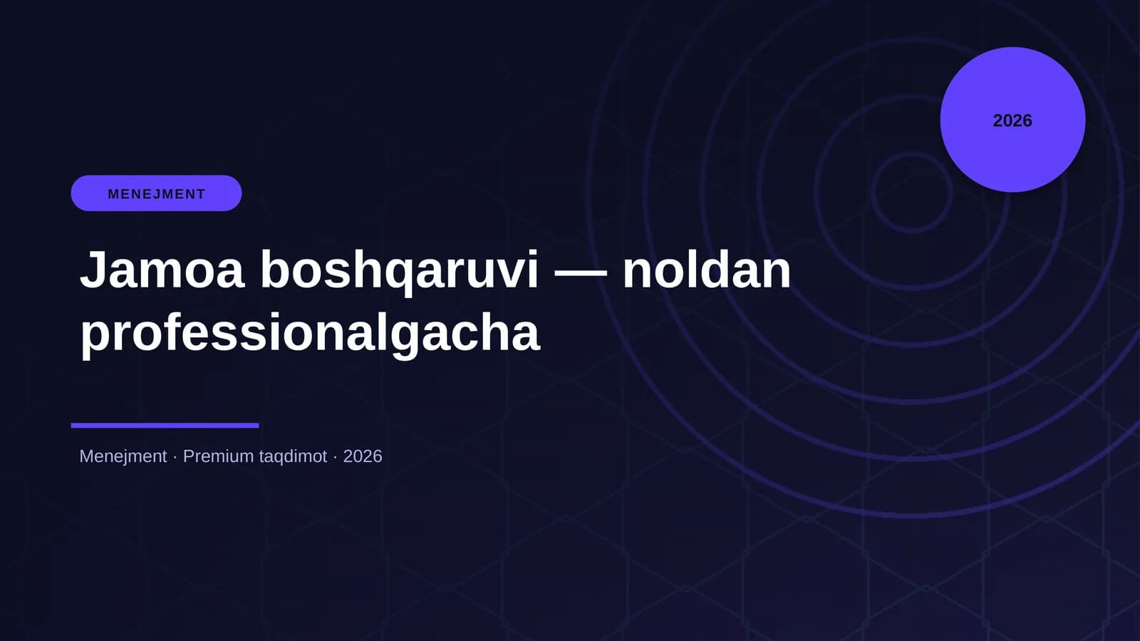 Jamoa boshqaruvi — noldan professionalgacha