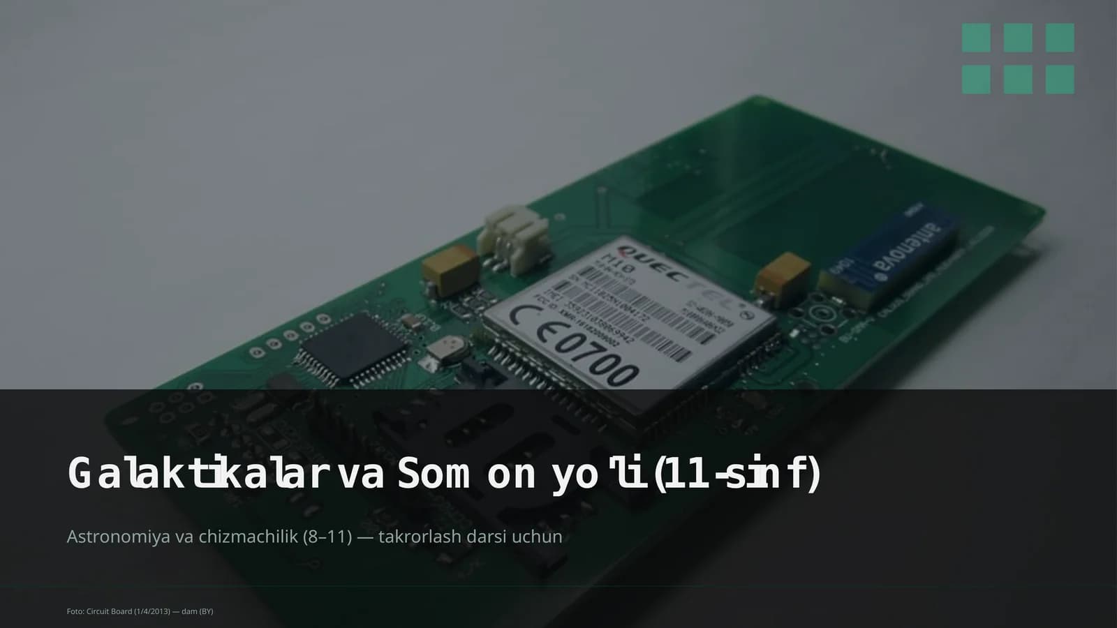 Galaktikalar va Somon yo'li (11-sinf)