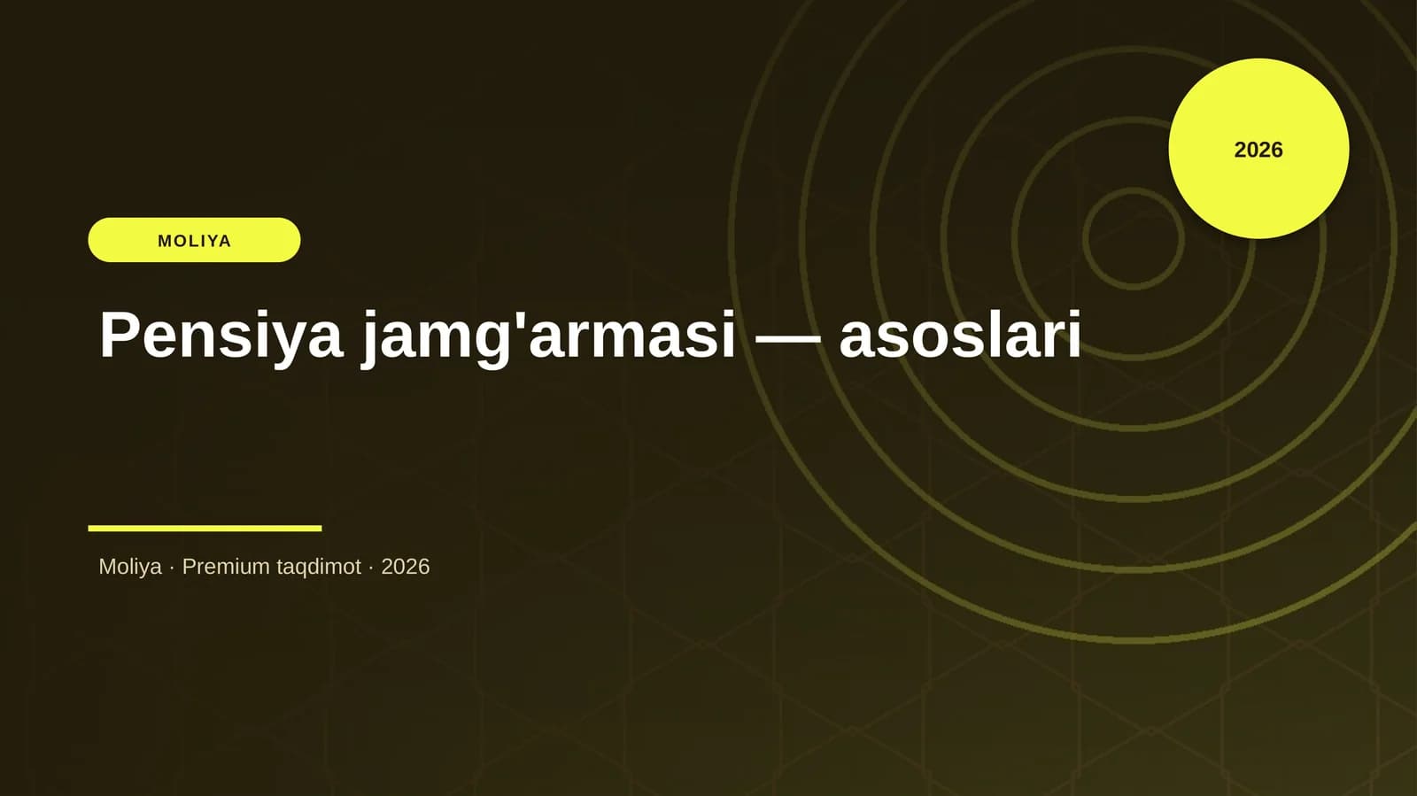 Pensiya jamg'armasi — asoslari