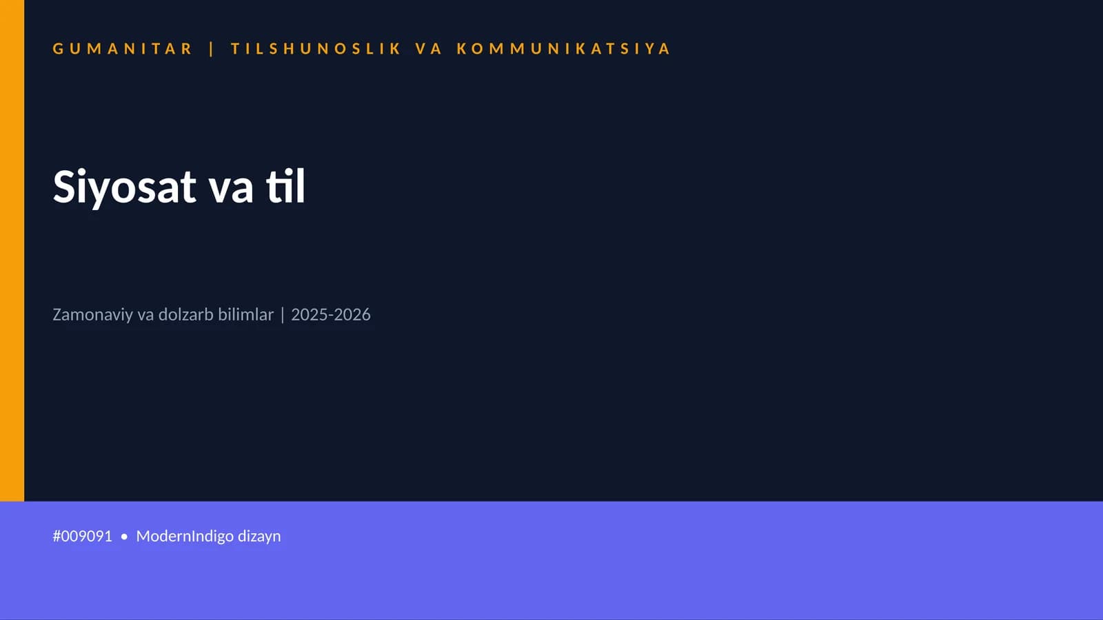 Siyosat va til