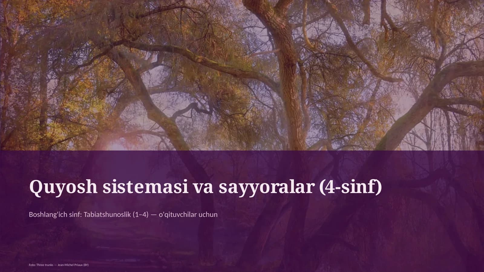 Quyosh sistemasi va sayyoralar (4-sinf)