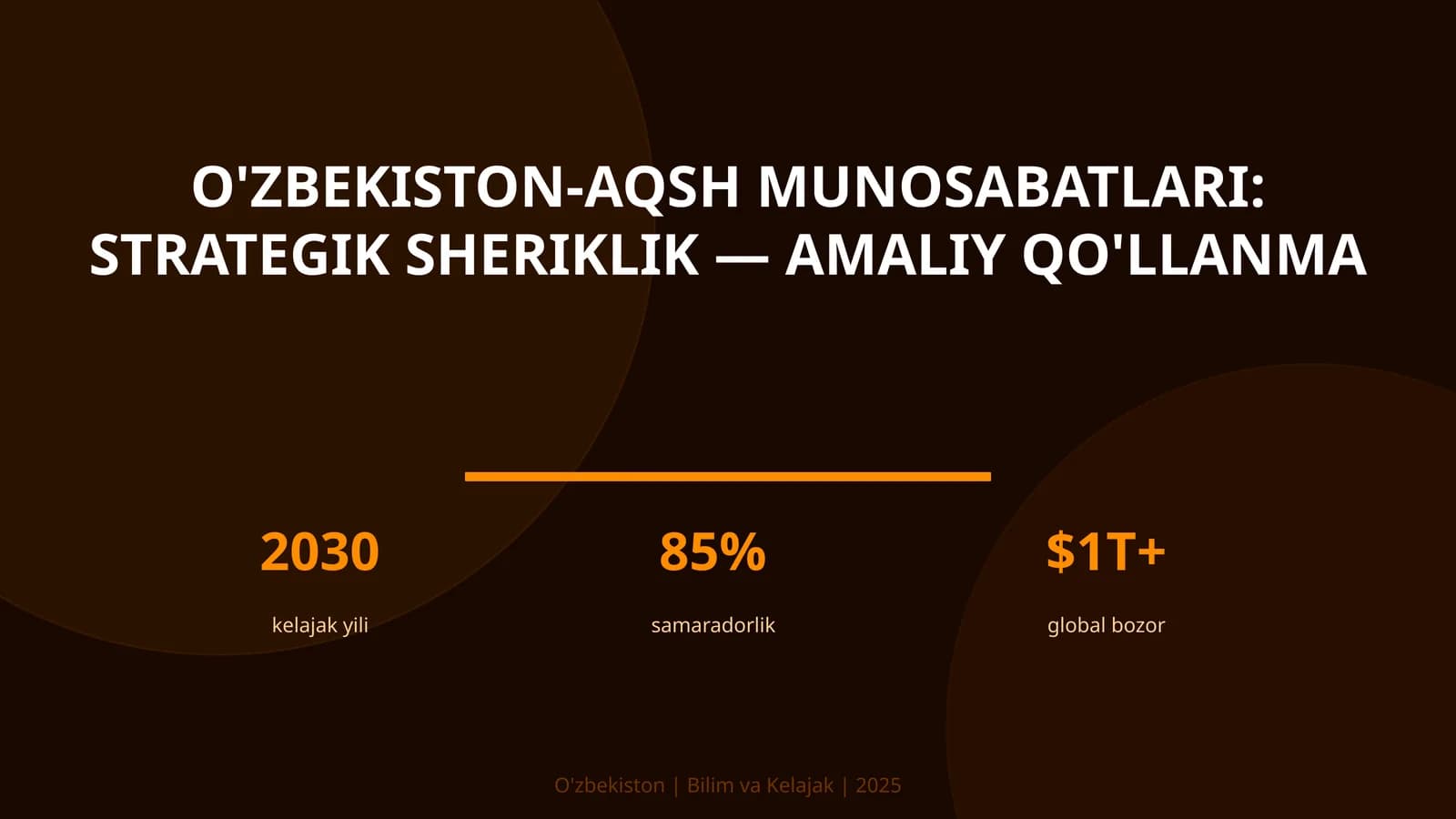 O'zbekiston-AQSh munosabatlari: strategik sheriklik — amaliy qo'llanma