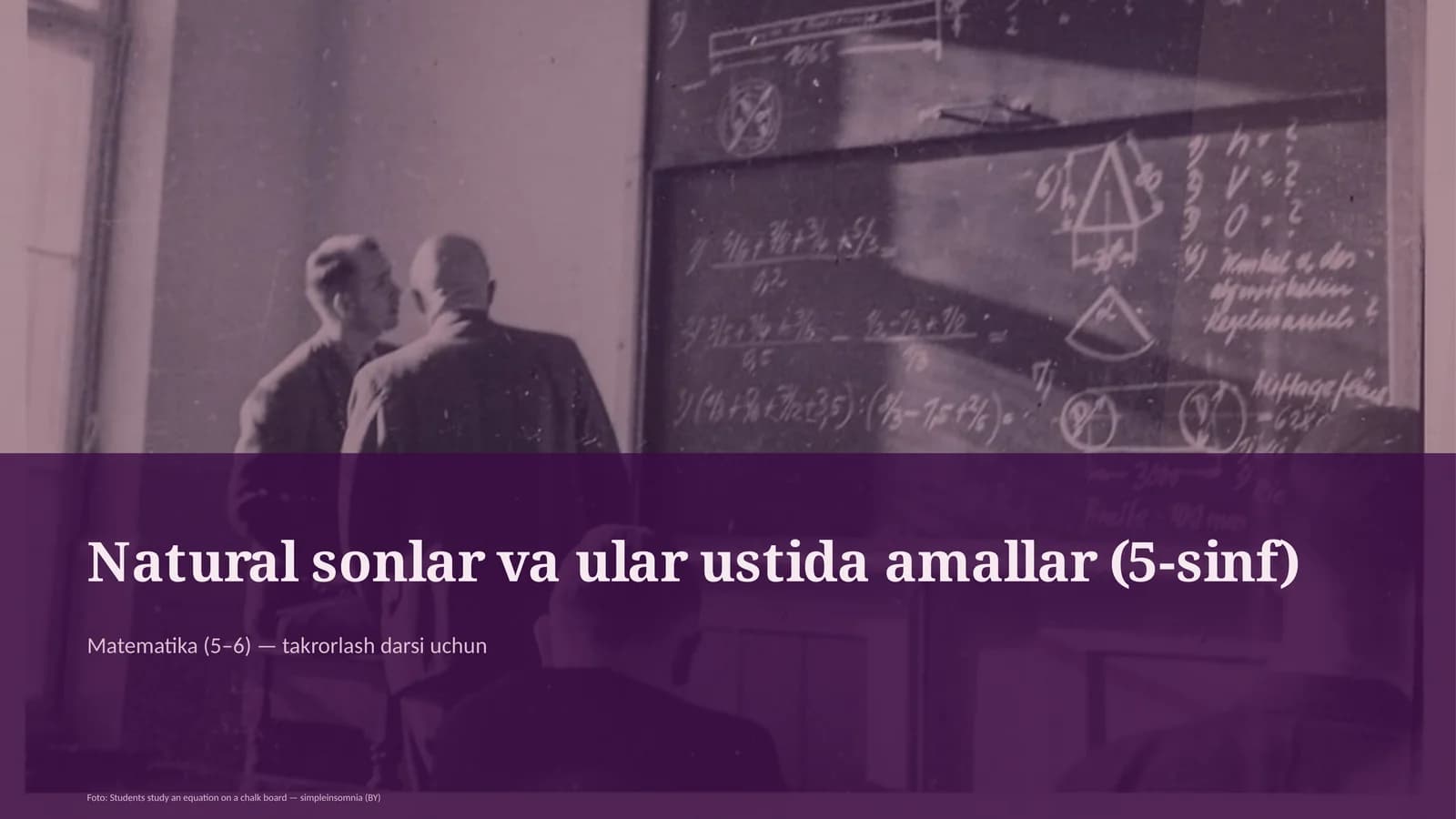 Natural sonlar va ular ustida amallar (5-sinf)