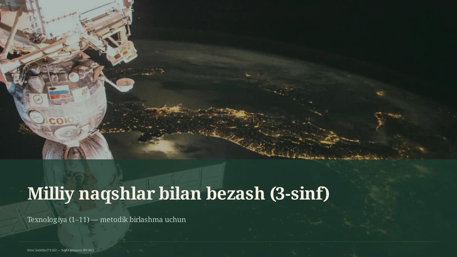 Milliy naqshlar bilan bezash (3-sinf)