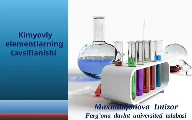 Kimyoviyelementlarningtavsiflanishi