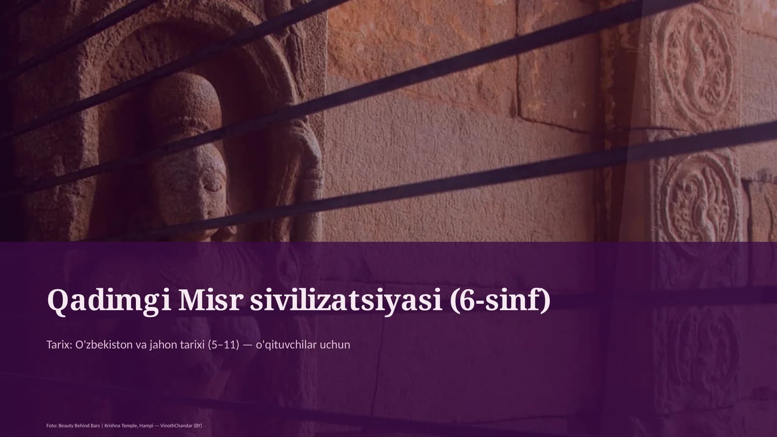 Qadimgi Misr sivilizatsiyasi (6-sinf)