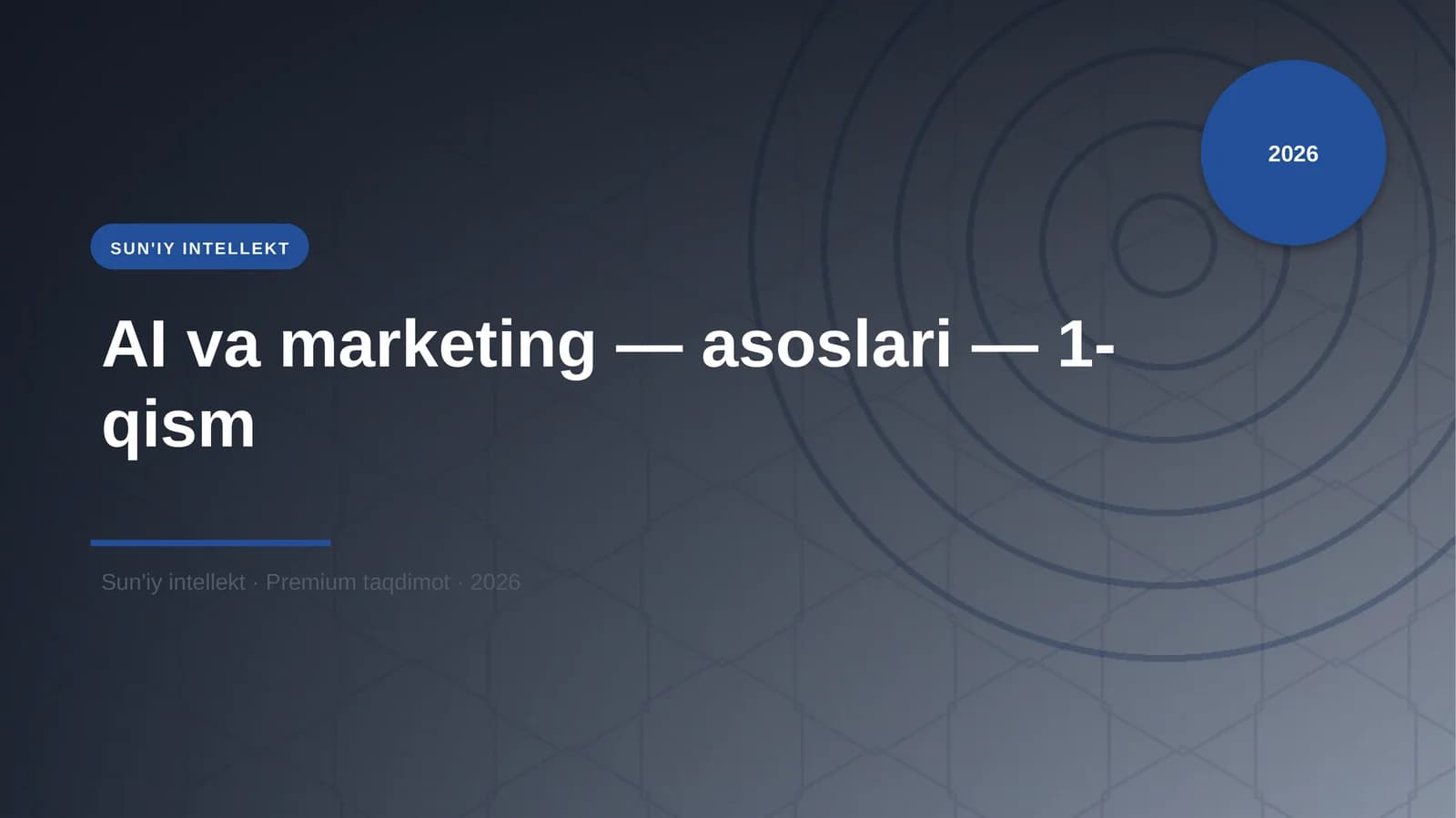 AI va marketing — asoslari — 1-qism