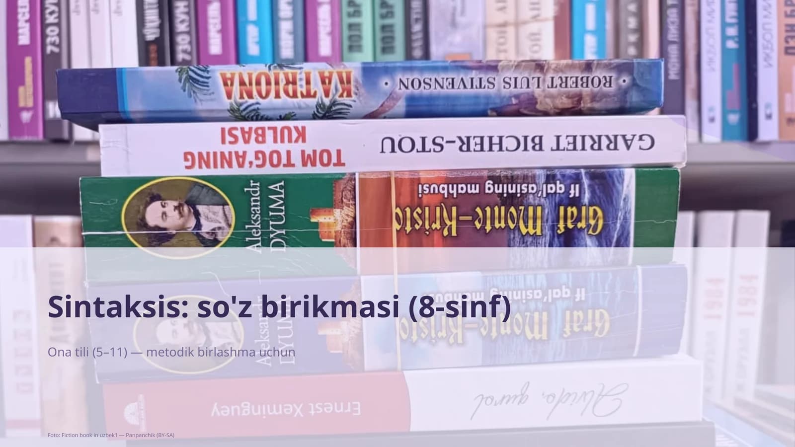 Sintaksis: so'z birikmasi (8-sinf)