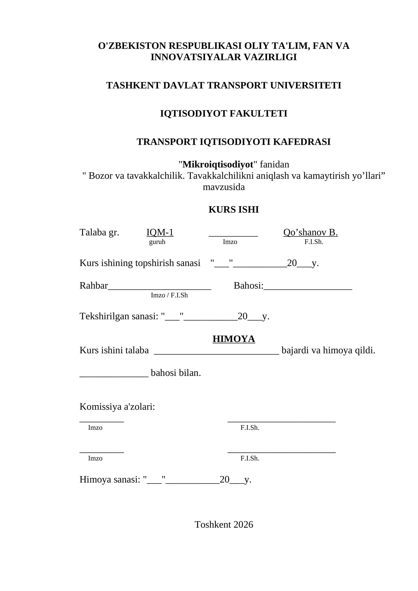 Bozor va tavakkalchilik. Tavakkalchilikni aniqlash va kamaytirish yo’llari