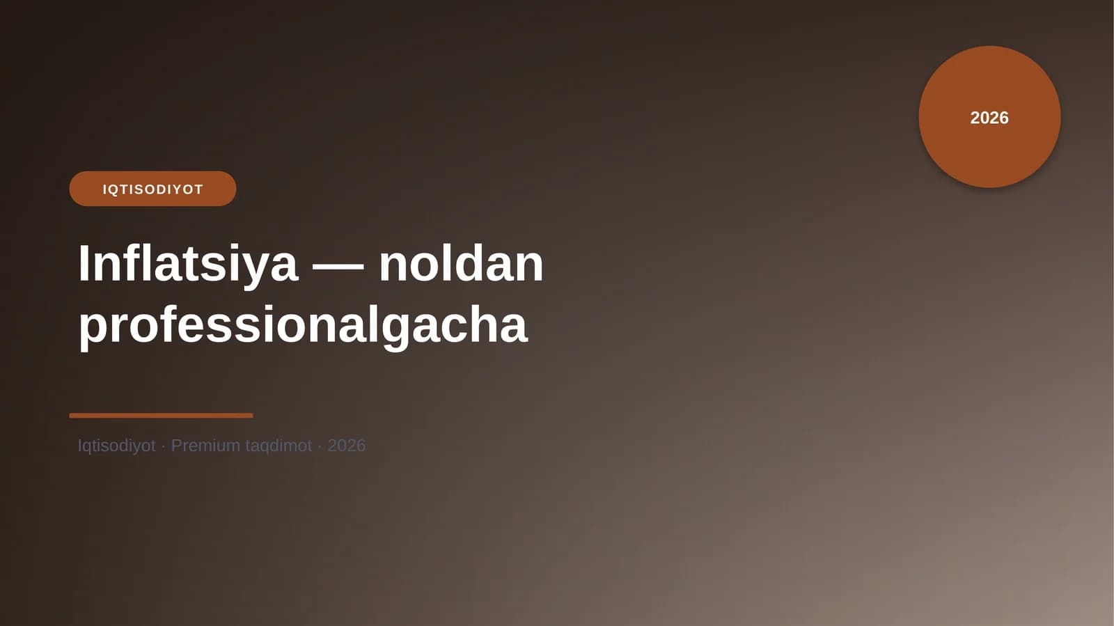 Inflatsiya — noldan professionalgacha