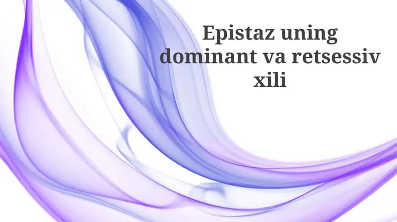 Epistazuningdominantvaretsessivxili