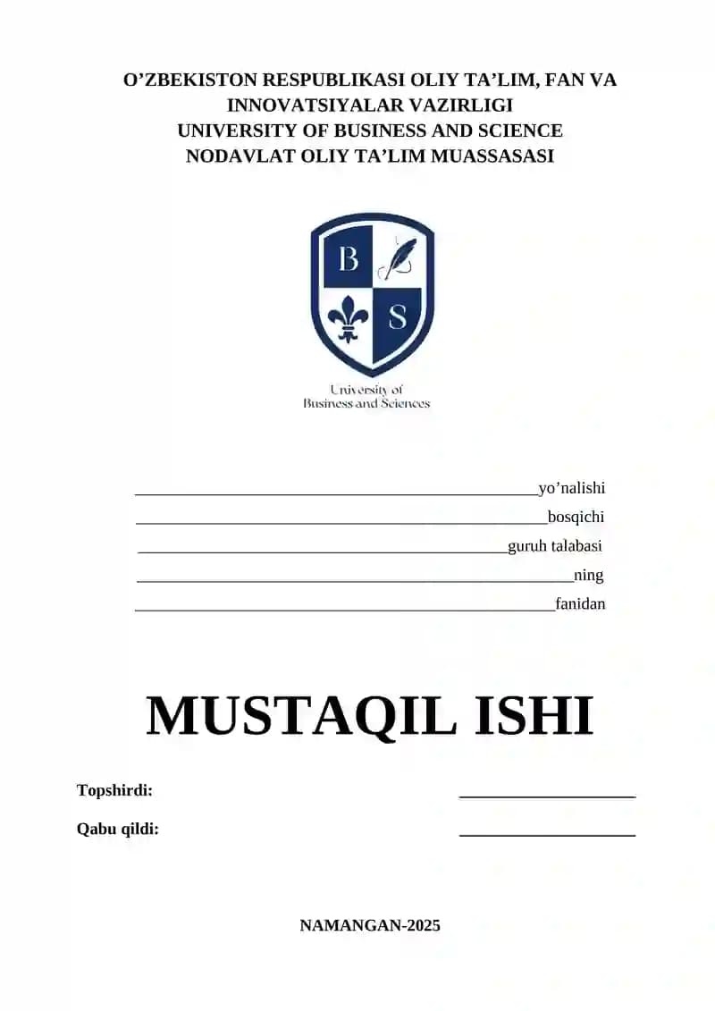 BULUTLI HISOBLASH VA MALUMOTLARNI SAQLASH