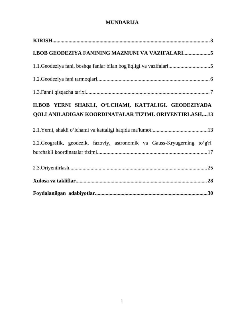 Geodeziyaga kirish