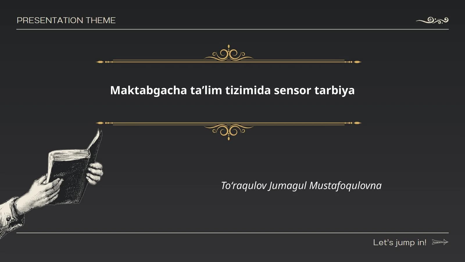 Sensor tarbiya asoslari maktabgacha taʼlimda