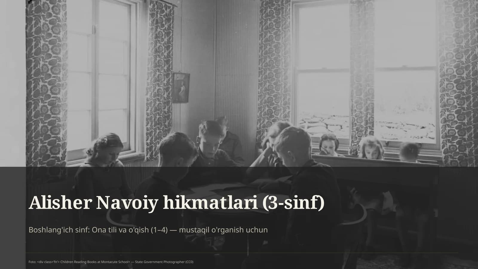 Alisher Navoiy hikmatlari (3-sinf)
