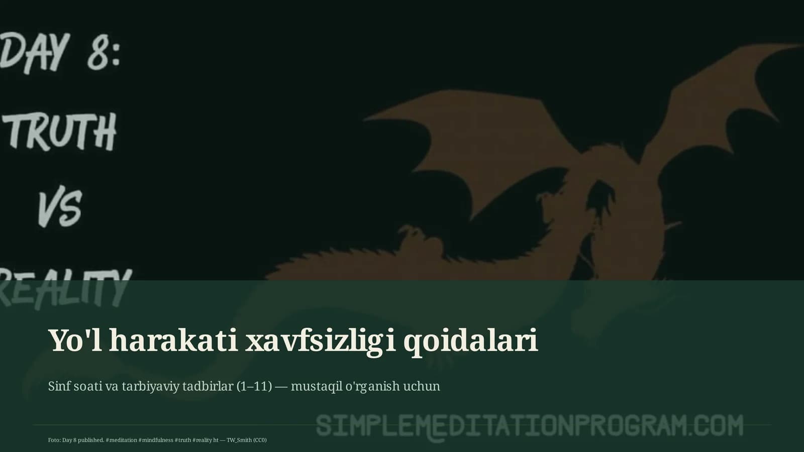 Yo'l harakati xavfsizligi qoidalari