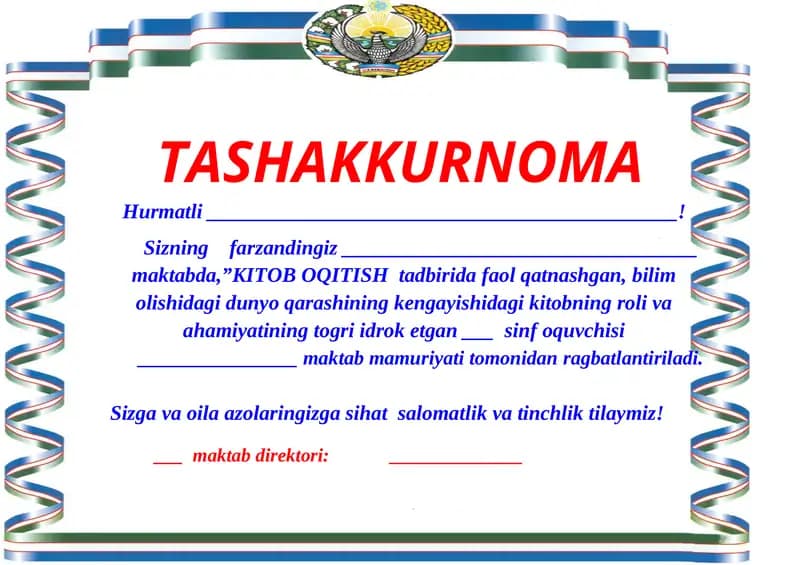 Tashakkurnoma